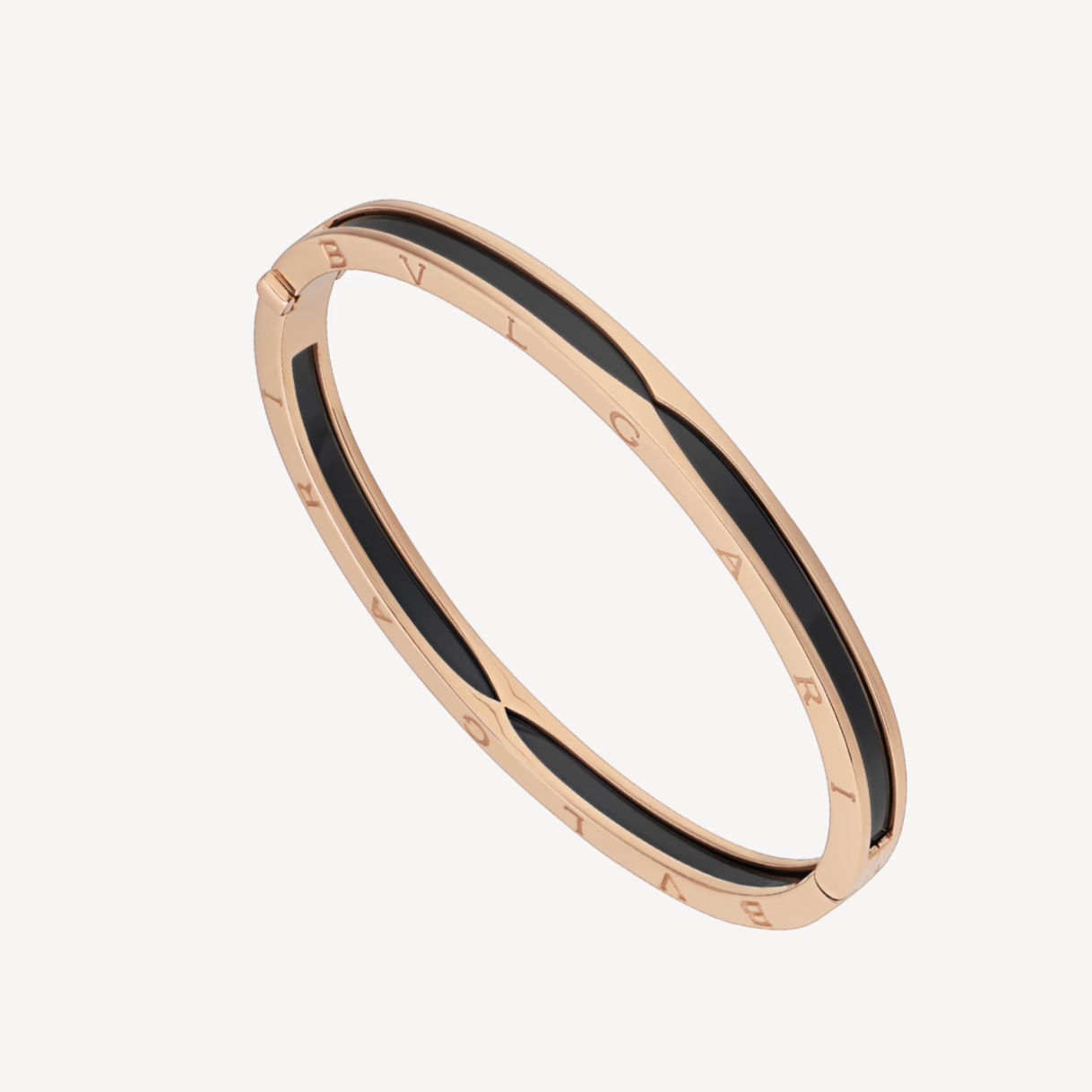 [LUXORA]ZERO 1 PINK GOLD WITH BLACK CERAMIC BRACELET