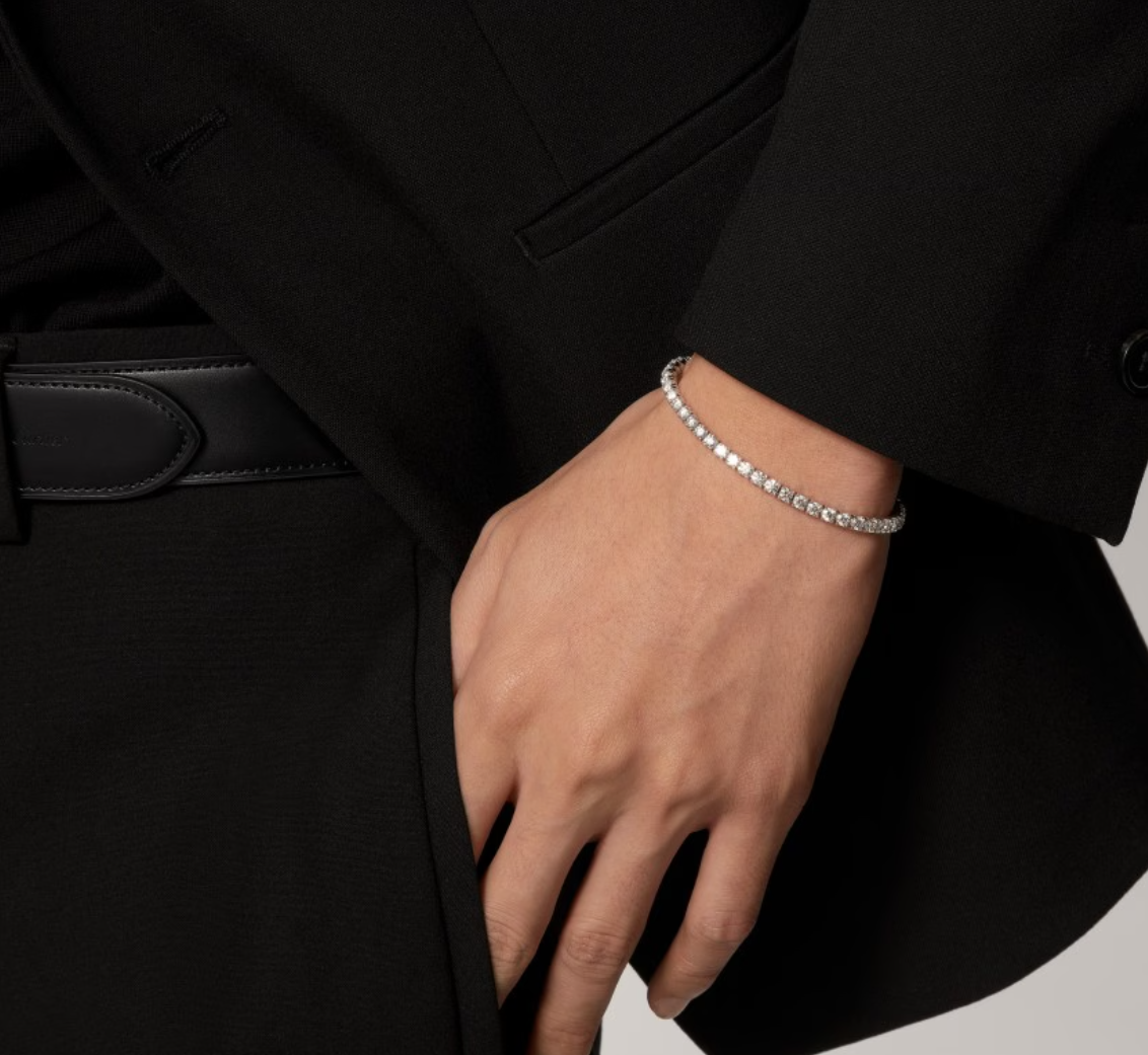 [LUXORA]  CLASSIC BASEBALL BRACELAT, 52 DIAMOND
