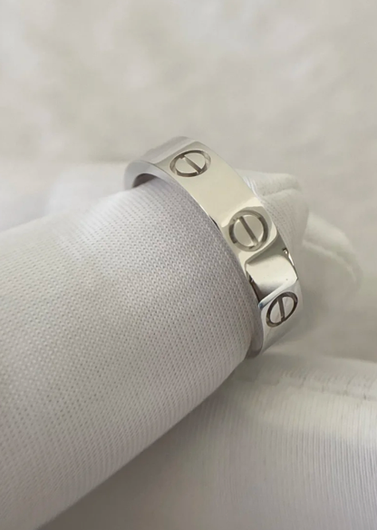 [LUXORA]LOVE RING 4MM 1 DIAMOND SILVER