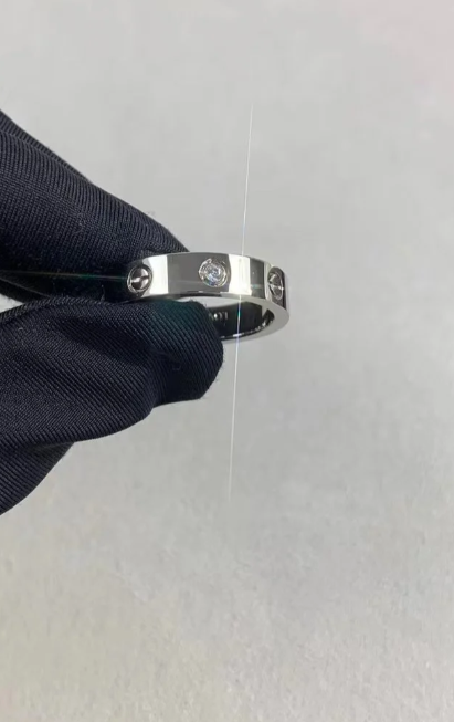 [LUXORA]LOVE RING 4MM 1 DIAMOND SILVER