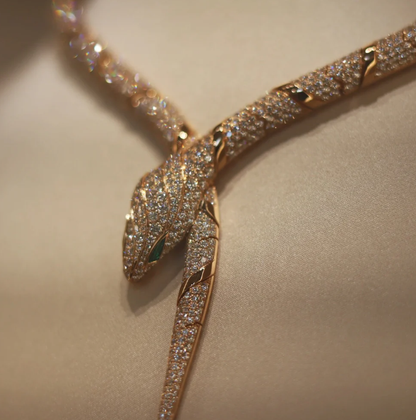 [LUXORA]HAUTE COUTURE GOLD SERPENTI NECKLACE
