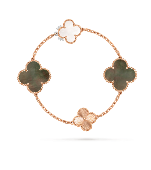 [LUXORA]DETACHABLE CLOVER 15(11+4) FLOWER SILVER NECKLACE SET