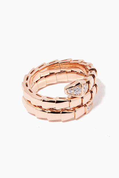 [LUXORA]SERPENTS DOUBLE ROW DIAMOND RING