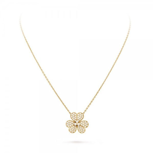 [LUXORA]FLOWER DIAMOND NECKLACE