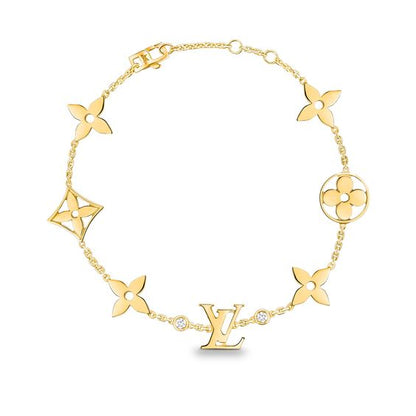 [LUXORA]STAR AND SUN 7 MOTIFS GOLD BRACELET