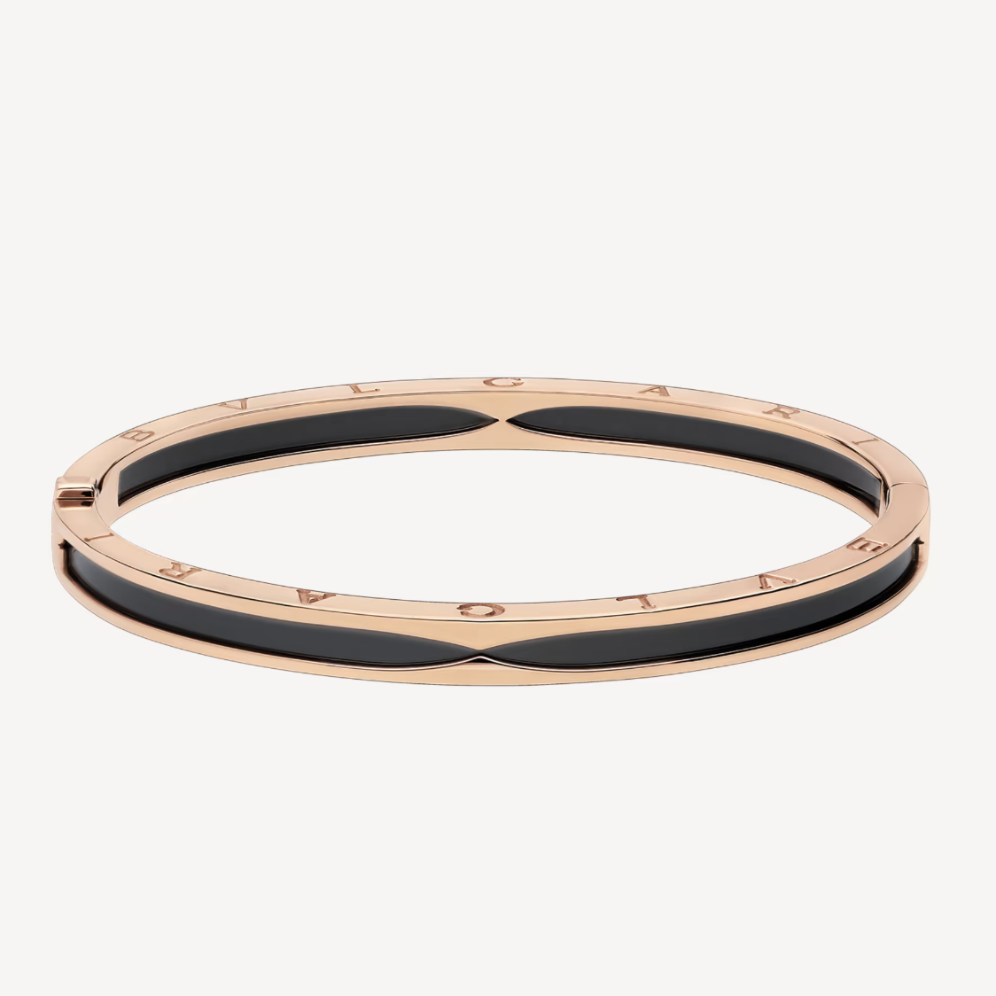 [LUXORA]ZERO 1 PINK GOLD WITH BLACK CERAMIC BRACELET