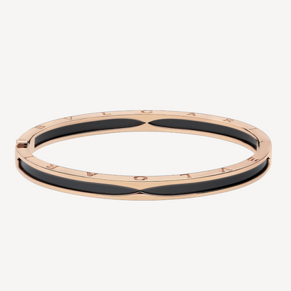 [LUXORA]ZERO 1 PINK GOLD WITH BLACK CERAMIC BRACELET