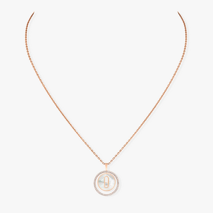 [LUXORA]Demo MOVE 1 DIAMOND WHITE MOTHER OF PEARL PINK GOLD DIAMOND NECKLACE