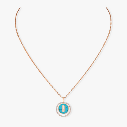 [LUXORA]Demo MOVE 1 DIAMOND TURQUOISE PINK GOLD DIAMOND NECKLACE