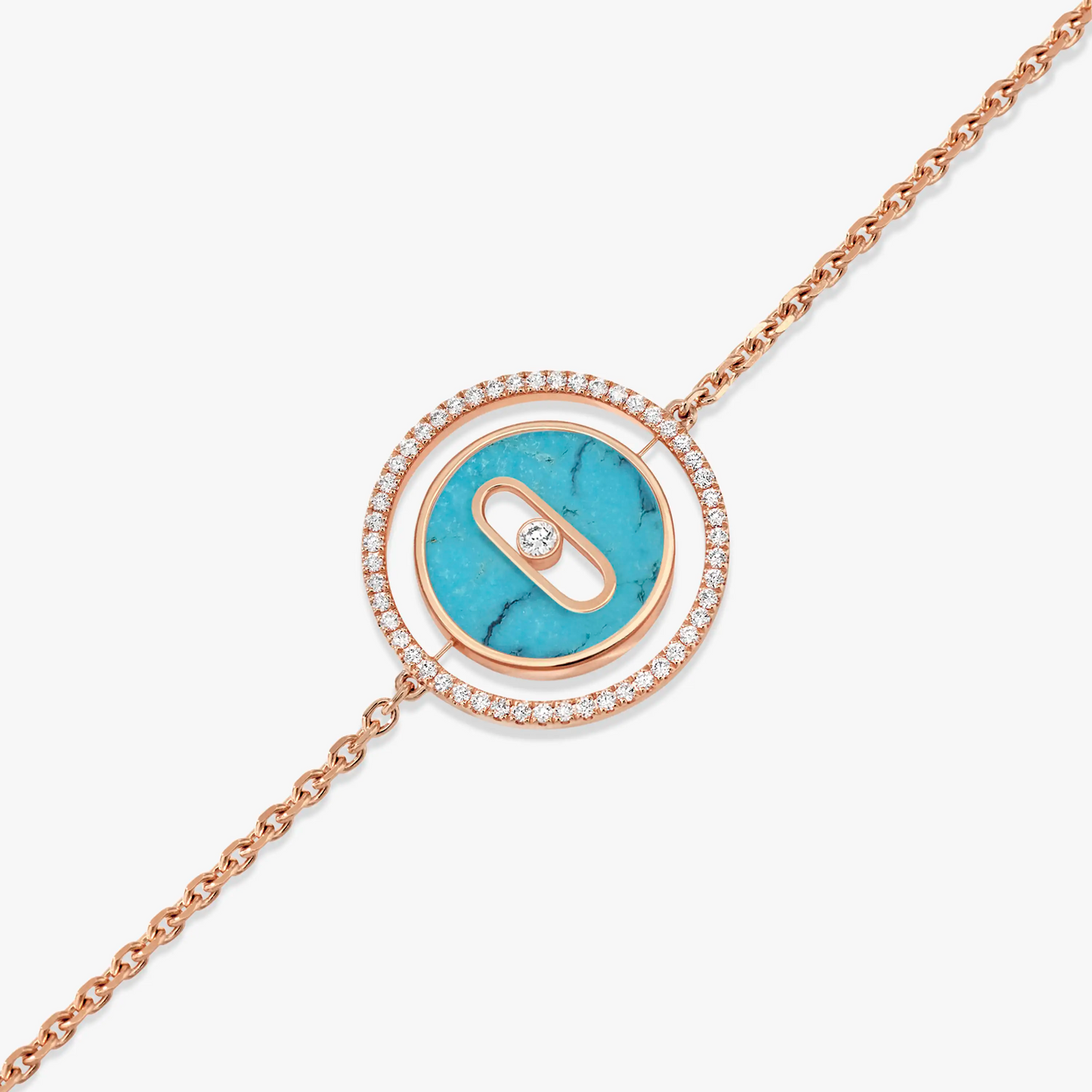 [LUXORA]Demo MOVE TURQUOISE PINK GOLD DIAMOND BRACELET