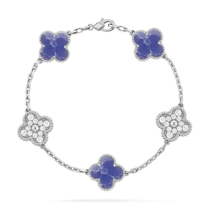 [LUXORA]CLOVER 5 MOTIF BLUE VEINS BRACELET COLLECTION