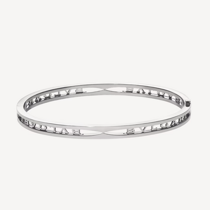 [LUXORA]ZERO 1 SPIRAL LOGO SILVER BRACELET