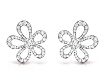 [LUXORA]FLOWERLACE EARRINGS FULL DIAMONDS