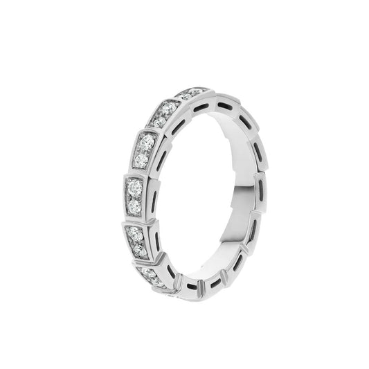 [LUXORA]SERPENTI RING SILVER DIAMOND PAVED 3MM