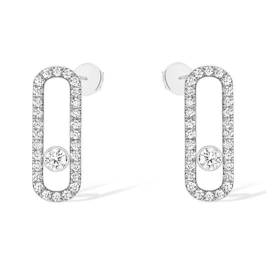 [LUXORA]MOVE UNO STUD DIAMOND PAVED EARRINGS