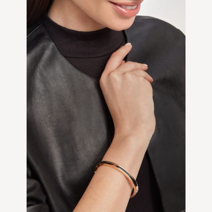 [LUXORA]ZERO 1 PINK GOLD WITH BLACK CERAMIC BRACELET