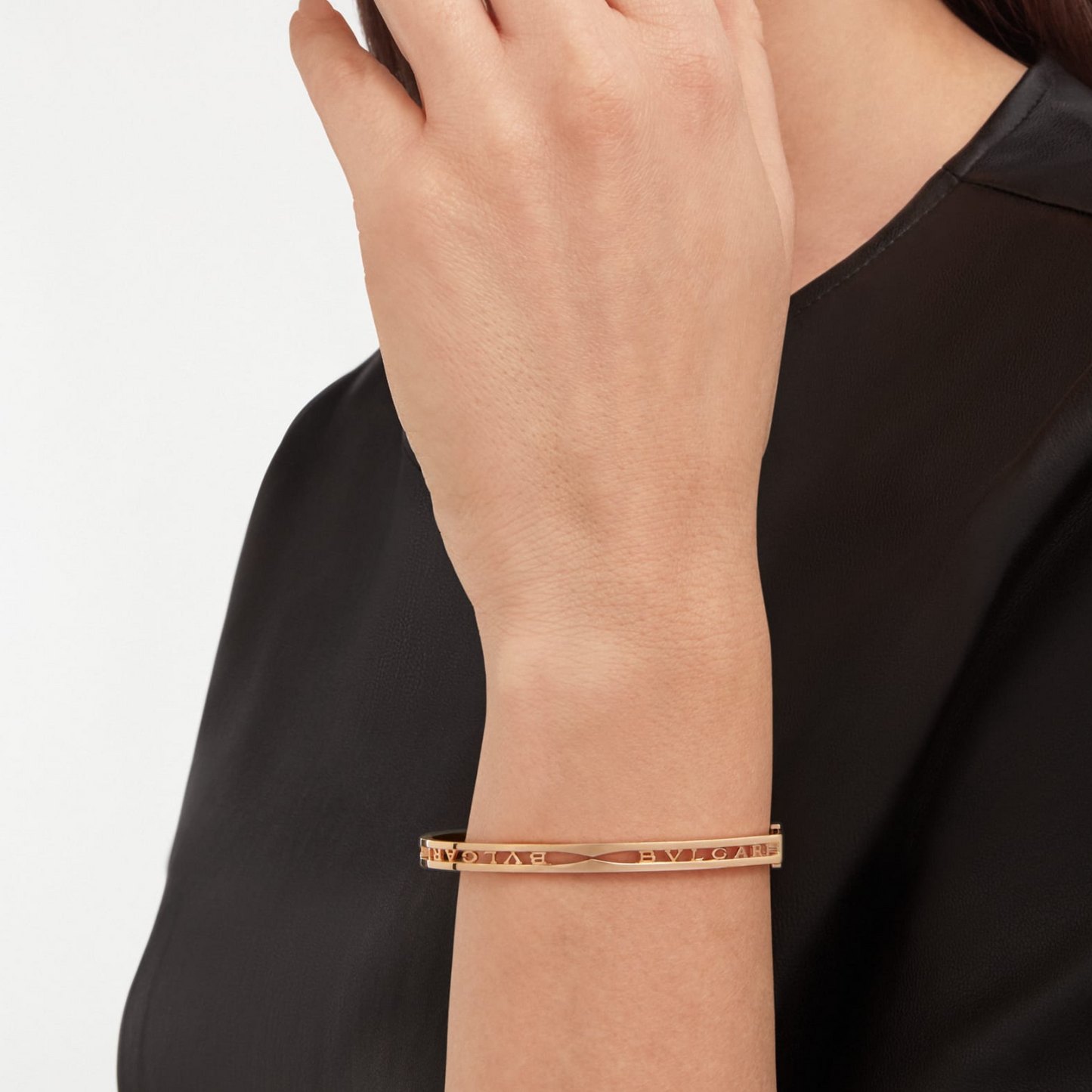 [LUXORA]ZERO 1 SPIRAL LOGO PINK GOLD BRACELET