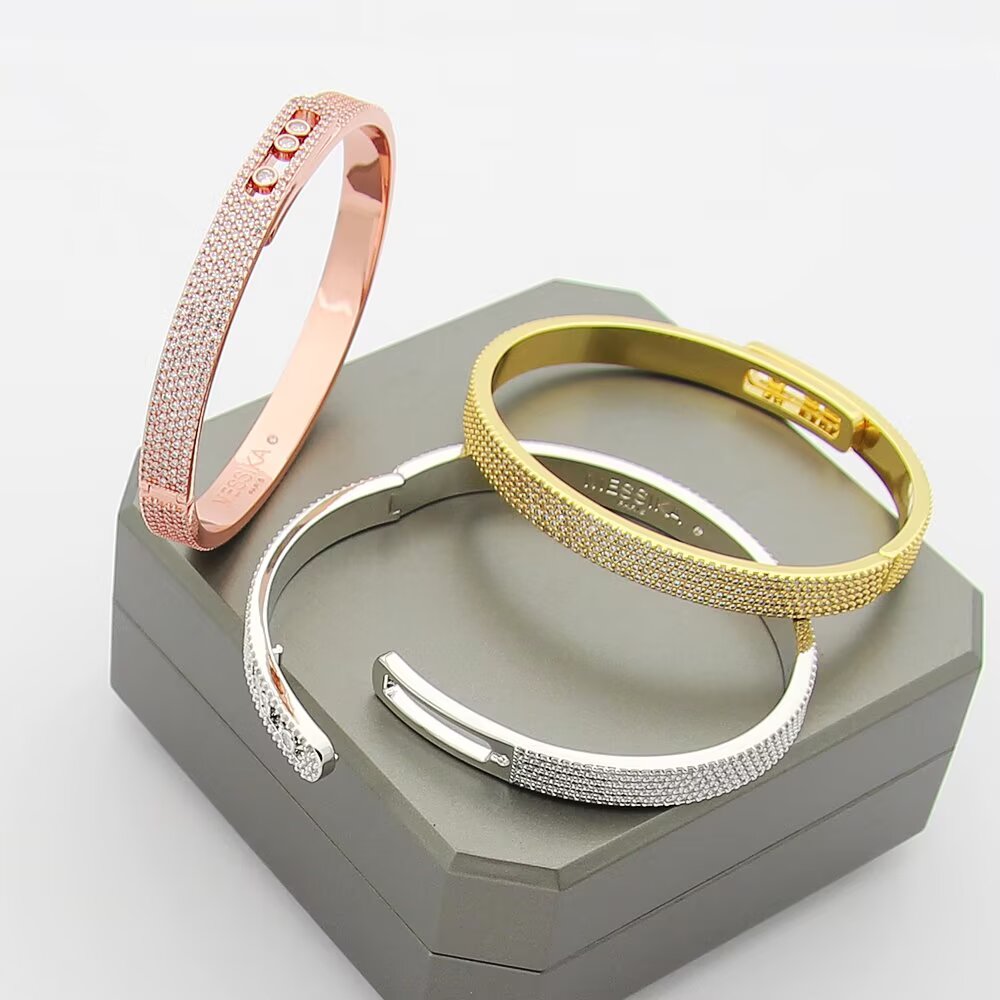 [LUXORA]Move Noa Full Pavé Diamond Bangle Bracelet