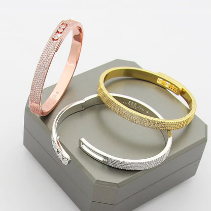 [LUXORA]Move Noa Full Pavé Diamond Bangle Bracelet