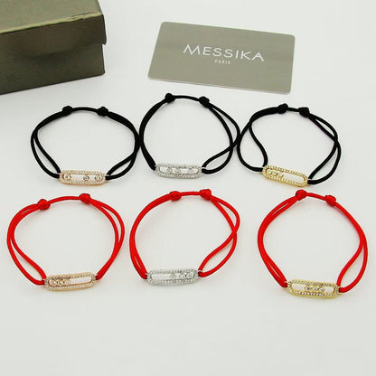 [LUXORA]Messika Care(s) pink cord pavé bracelet