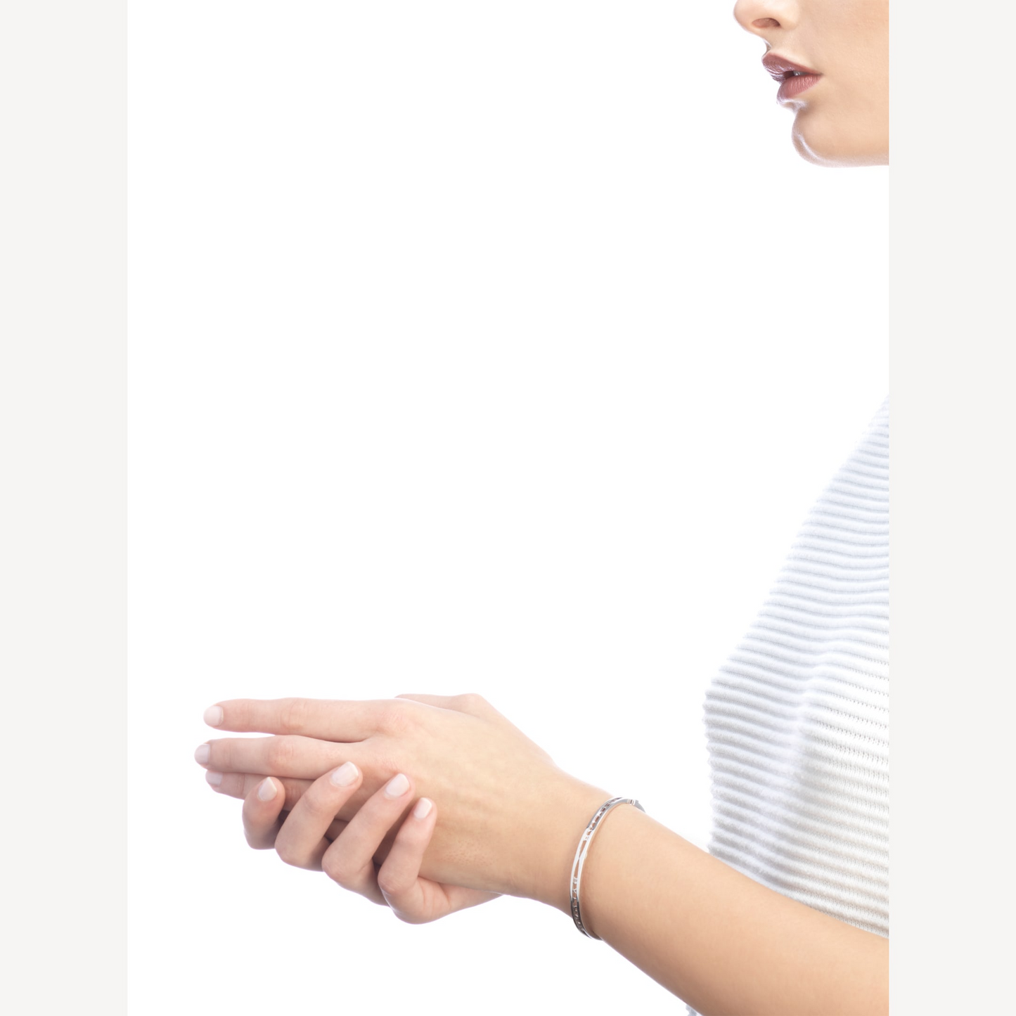 [LUXORA]ZERO 1 SPIRAL LOGO SILVER BRACELET