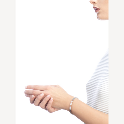 [LUXORA]ZERO 1 SPIRAL LOGO SILVER BRACELET