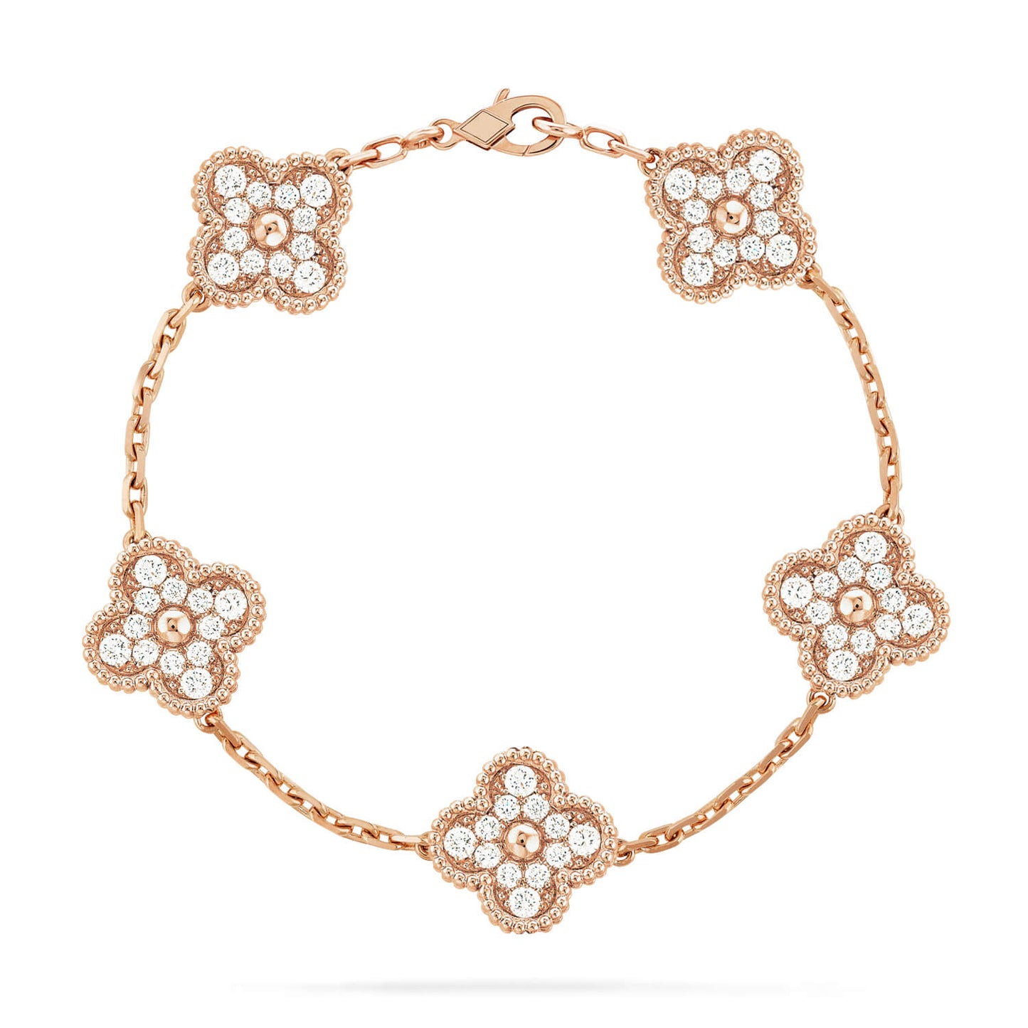[LUXORA] CLOVER 5 MOTIF FULL DIAMOND BRACELET COLLECTION