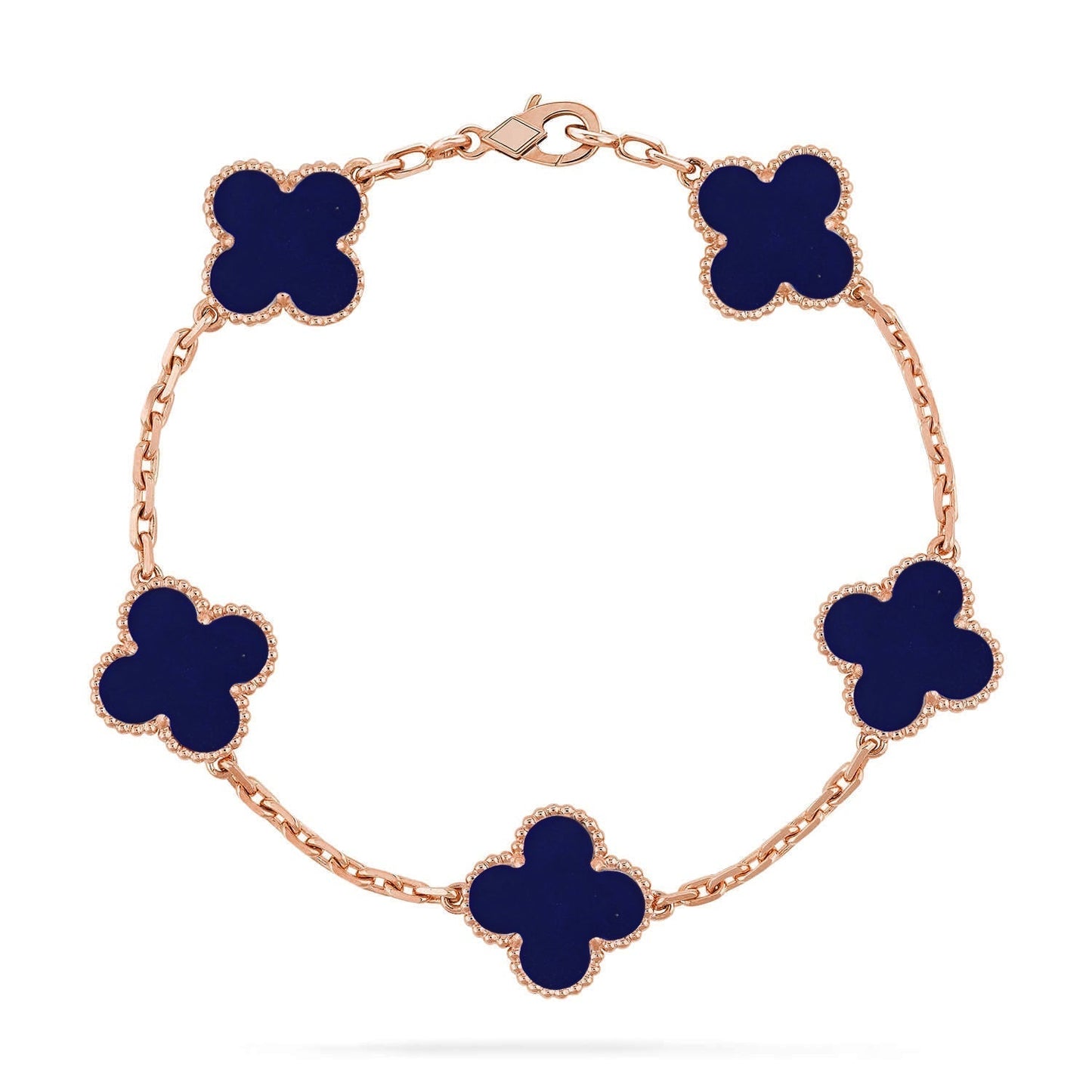 [LUXORA]CLOVER 5 MOTIF LAPIS LAZULI BRACELET COLLECTION