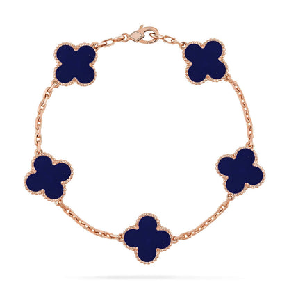 [LUXORA]CLOVER 5 MOTIF LAPIS LAZULI BRACELET COLLECTION