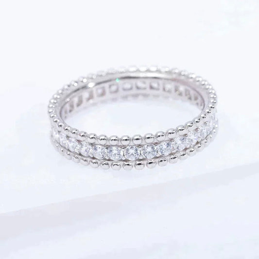 [LUXORA]PERLEE DIAMOND SILVER RING