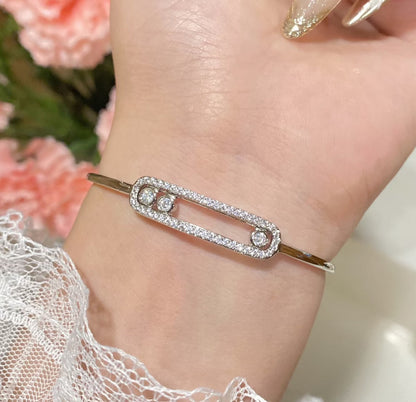 [LUXORA]Move Pavé Diamond Bangle Bracelet M