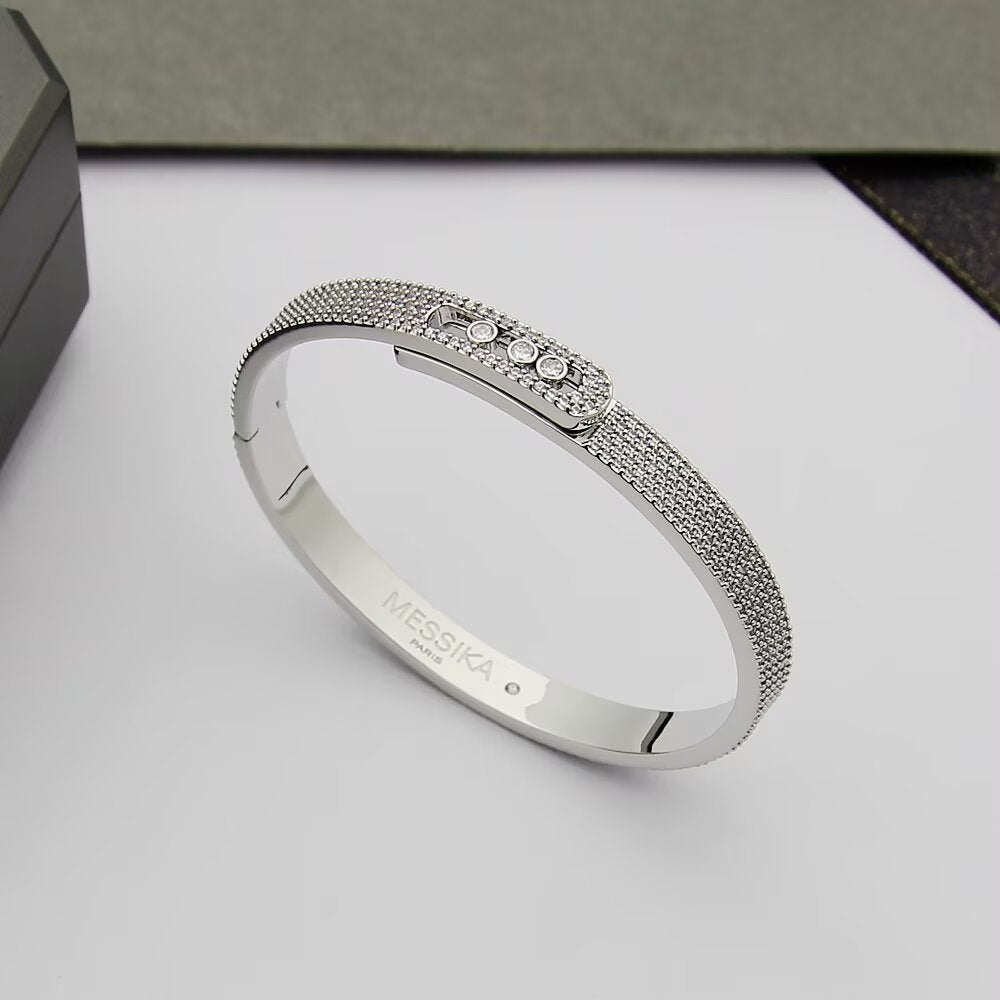 [LUXORA]Move Noa Full Pavé Diamond Bangle Bracelet