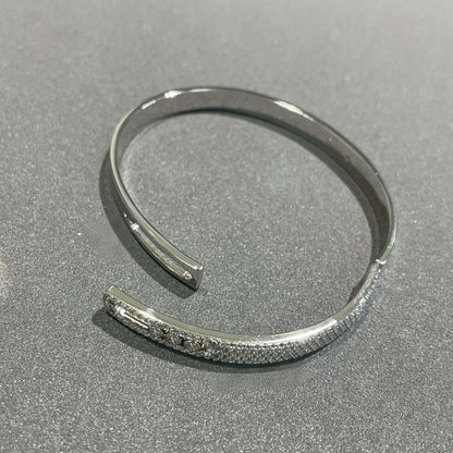 [LUXORA]Move Noa Rose Gold Pavé Diamond Bangle Bracelet