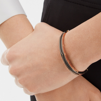 [LUXORA]ZERO 1 PINK GOLD WITH MATTE BLACK CERAMIC BRACELET