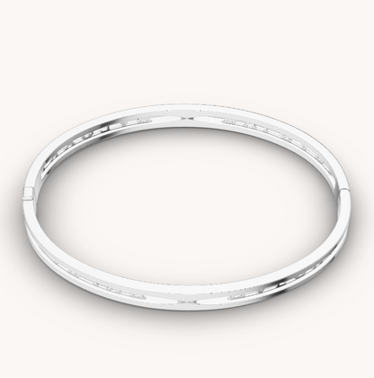 [LUXORA]ZERO 1 SPIRAL LOGO SILVER BRACELET