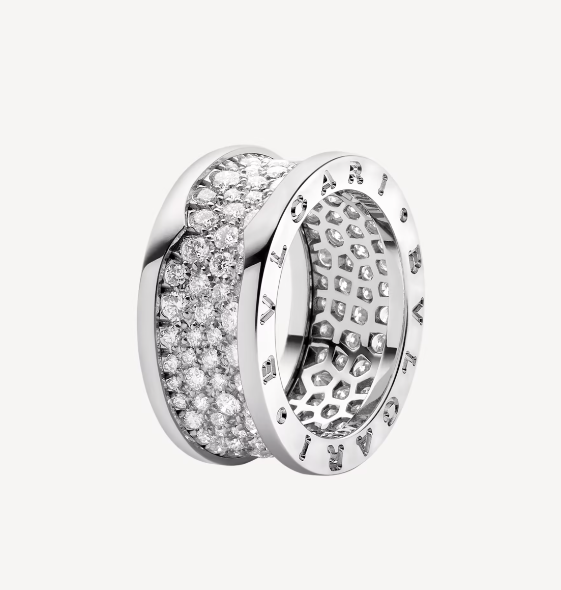 [LUXORA]ZERO 1 WITH PAVED DIAMONDS ON THE SPIRAL RING