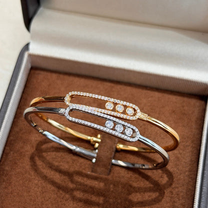 [LUXORA]Move Pavé Diamond Bangle Bracelet M