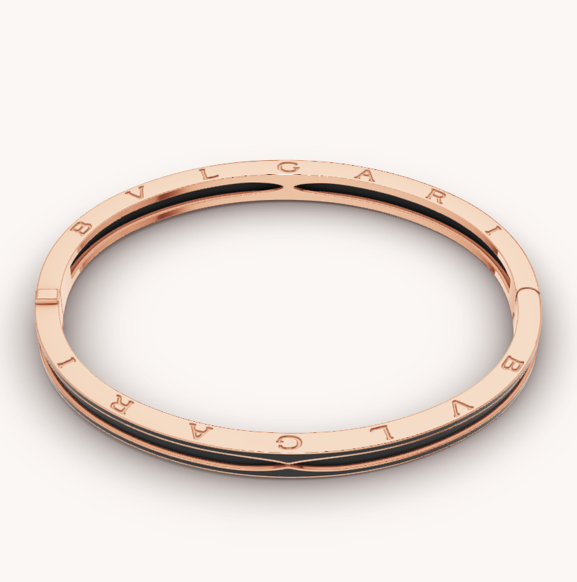 [LUXORA]ZERO 1 PINK GOLD WITH MATTE BLACK CERAMIC BRACELET