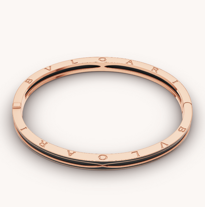[LUXORA]ZERO 1 PINK GOLD WITH MATTE BLACK CERAMIC BRACELET