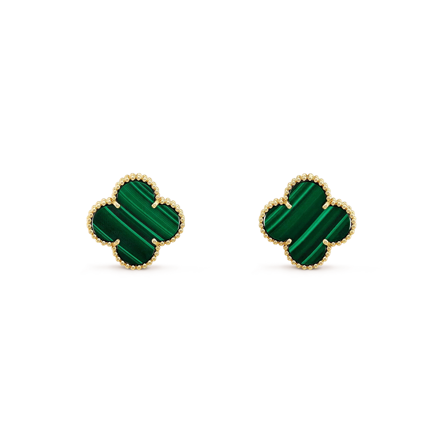 [LUXORA]CLOVER MINI 9.5MM MALACHITE  EARRINGS