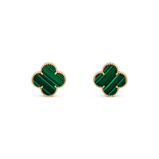[LUXORA]CLOVER MINI 9.5MM MALACHITE  EARRINGS