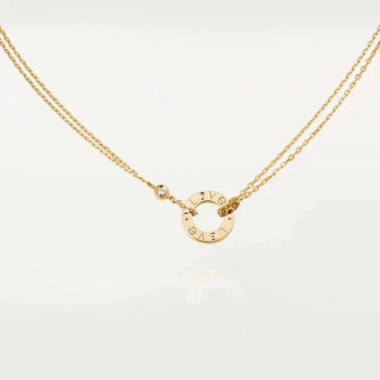 [LUXORA]LOVE NECKLACE 16MM 2 DIAMONDS