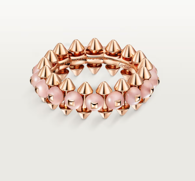 [LUXORA]CLASH ELEGANT ROSE GOLD RING FEATURING NATURAL AGATE