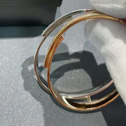 [LUXORA]Move Noa Rose Gold Pavé Diamond Bangle Bracelet
