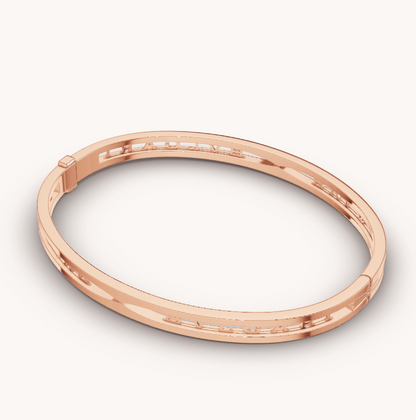 [LUXORA]ZERO 1 SPIRAL LOGO PINK GOLD BRACELET
