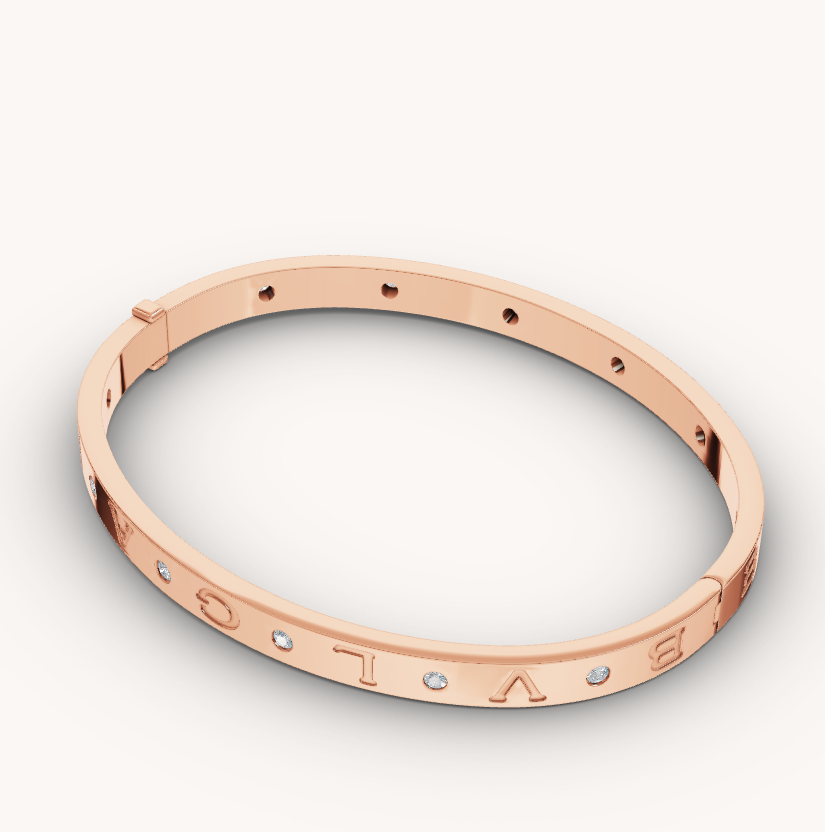 [LUXORA]ZERO 1 PINK GOLD 12 DIAMONDS BRACELET