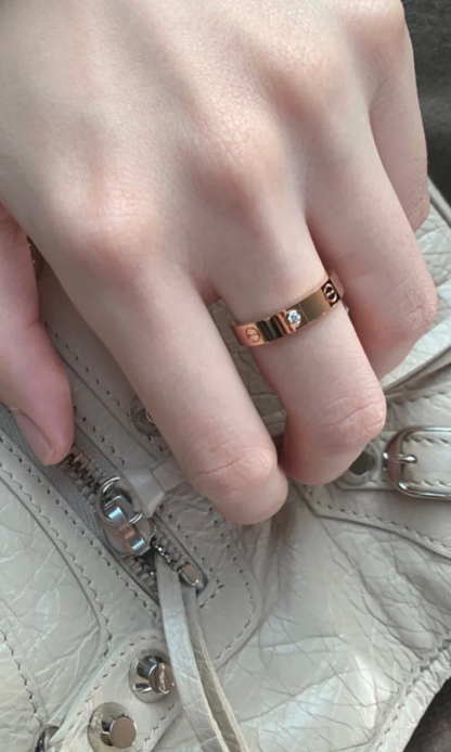 [LUXORA]LOVE RING 4MM 1 DIAMOND