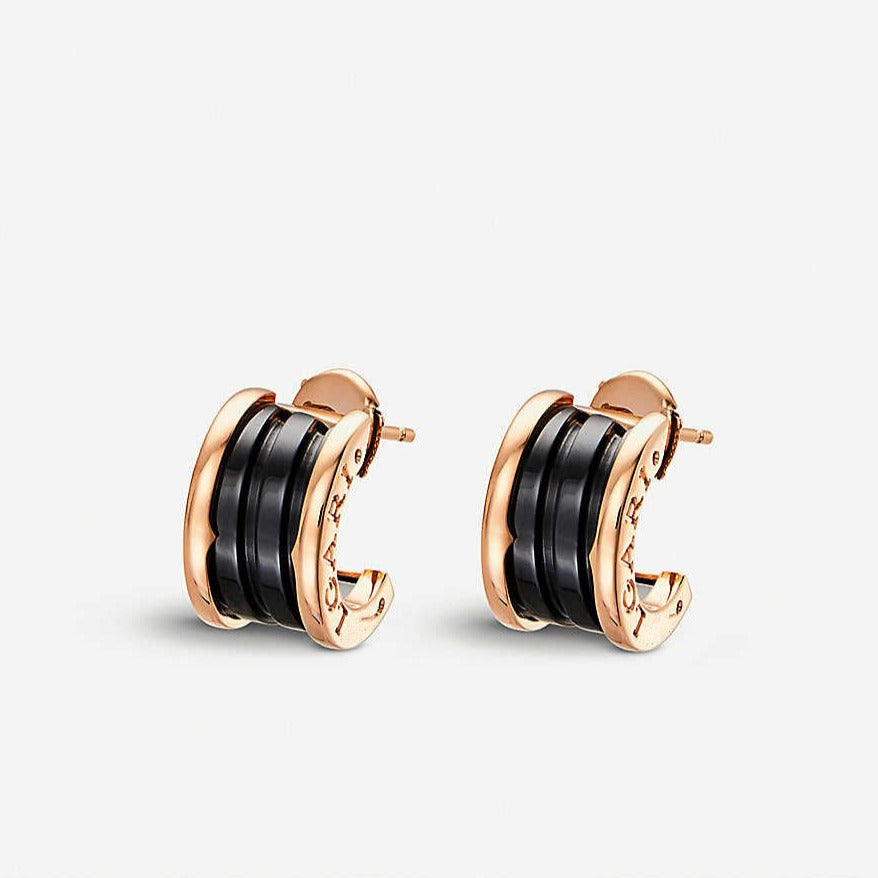 [LUXORA]ZERO 1 PINK GOLD CERAMIC EARRINGS