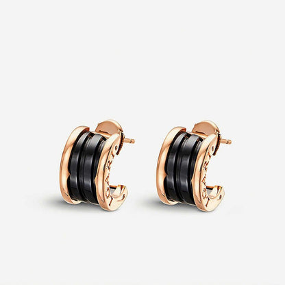 [LUXORA]ZERO 1 PINK GOLD CERAMIC EARRINGS