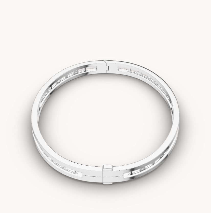 [LUXORA]ZERO 1 SPIRAL LOGO SILVER BRACELET